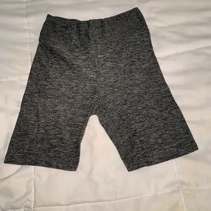 Heather gray biker shorts